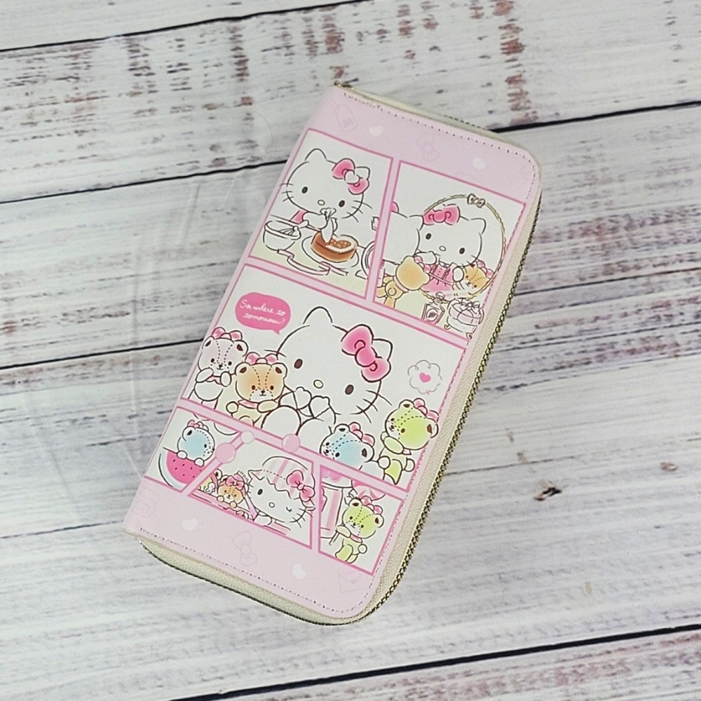Hello Kitty Zip Around Wallet Credit Card Holder NWOT